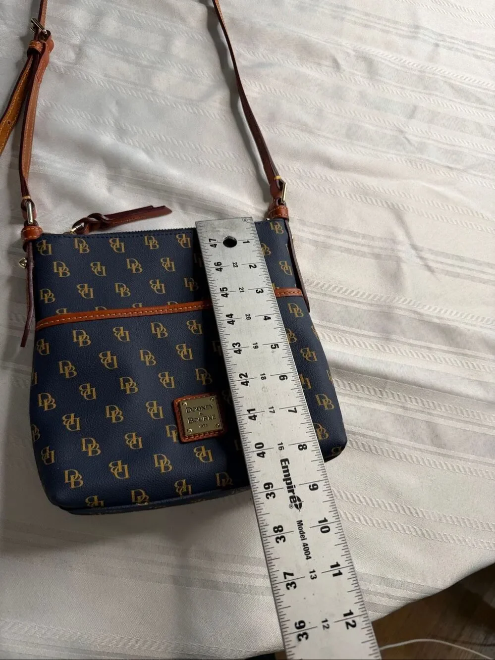 Dooney & Bourke Gretta Navy Blue Letter Carrier Crossbody Purse Handbag
